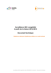 Surveillance SBV congénital à partir de la Saison 2014/2015