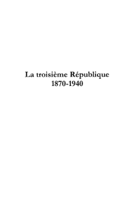 La troisième République 1870-1940