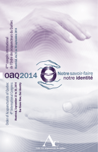 congrès international de l`Ordre des acupuncteurs du Québec