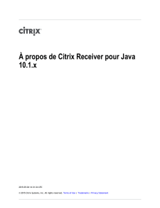 À propos de Citrix Receiver pour Java 10.1.x