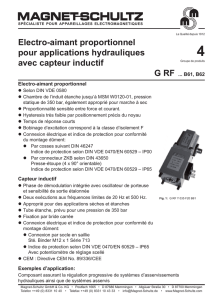 Electro-aimant proportionnel pour applications hydrauliques avec