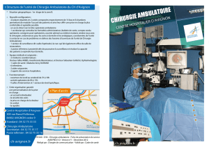 chirurgie ambulatoire - Centre Hospitalier d`Avignon