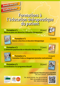 Formations à l`éducation thérapeutique du patient : programme