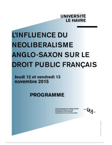 Programme - Colloque - Influence du Néoliberalisme ( PDF