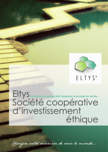 Eltys Société coopérative d`investissement éthique