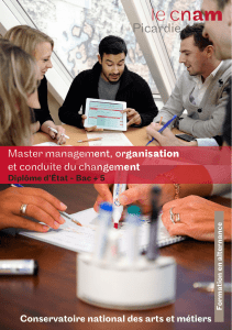 Master management, organisation et conduite