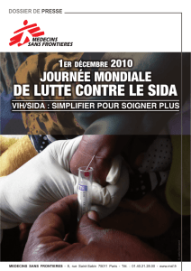 doSSIEr dE PrESSE - Médecins Sans Frontières