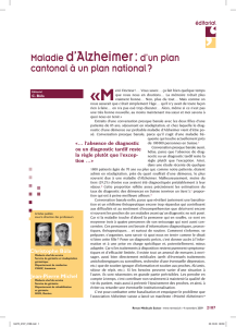 Maladie d`Alzheimer :d`un plan