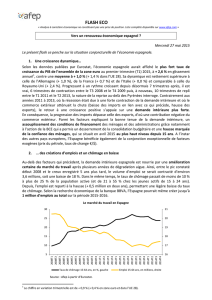 Flash éco 05/15 - Vers un renouveau économique espagnol?