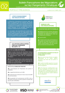 Bulletin Francophone des Négociations sur les Changements