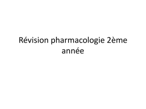 Révision pharmacologie 2ème année