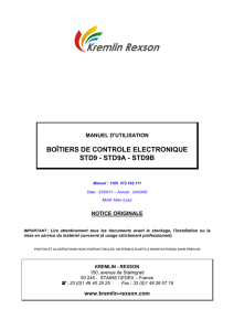 BOÎTIERS DE CONTROLE ELECTRONIQUE STD9 - STD9A