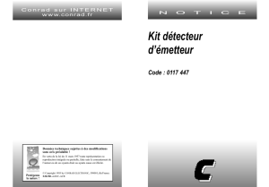 Kit détecteur d`émetteur - www.produktinfo.conrad.com