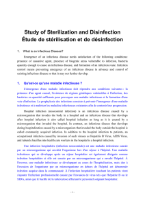Study of Sterilization and Disinfection Étude de stérilisation et de