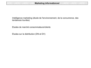 Marketing informationnel Intelligence marketing (étude de l