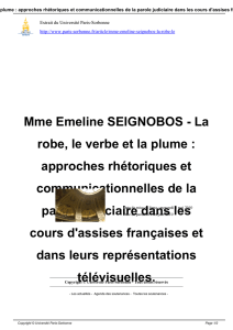 Mme Emeline SEIGNOBOS - La robe, le verbe et la plume