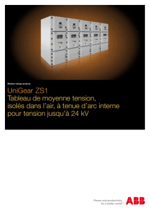 UniGear ZS1 Tableau de moyenne tension, isolés dans l`air, à tenue