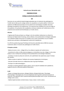 Recherche pour Montpellier un(e) INGENIEUR D`ETUDE Criblage
