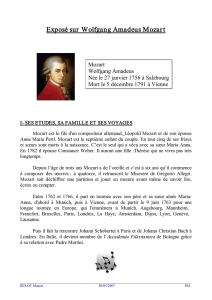 Exposé sur Wolfgang Amadeus Mozart