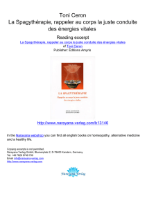 Table des matieres - Narayana Verlag, Homeopathy, Natural