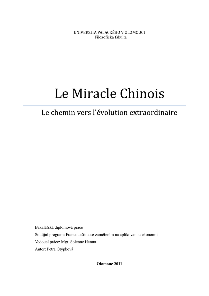 Le Miracle Chinois