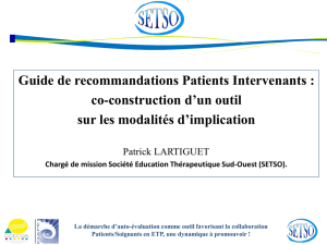 Guide de recommandations Patients Intervenants : co