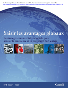 Saisir les avantages globaux. - Global Affairs Canada / Affaires