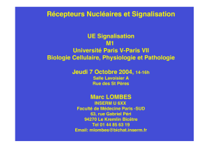 Récepteurs Nucléaires et Signalisation