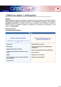 Alpha-1 antitrypsine, déficit en