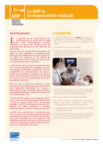Le DMP et la responsabilité médicale - Alsace e