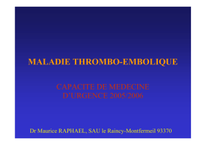 maladie thrombo-embolique