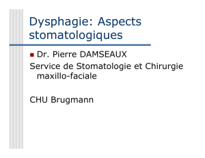 Dysphagie - CHU Brugmann UVC