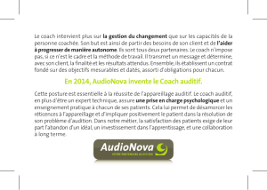 En 2014, AudioNova invente le Coach auditif.