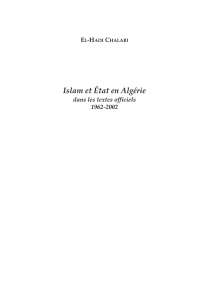 Islam et État en Algérie