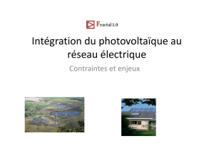 Integration du photovoltaique au reseau electrique