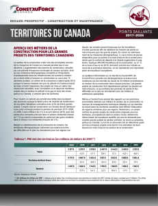 Territoires du Canada - Regard prospectif