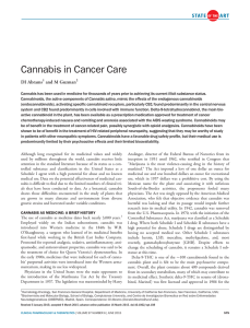 Cannabis in Cancer Care