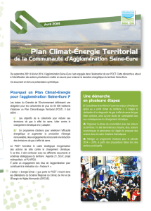 Plan Climat Energie Territorial, 4 pages, version 2014
