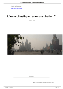 L`arme climatique : une conspiration