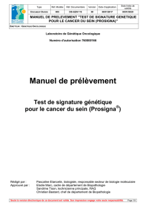 Manuel de prélèvement - Centre Henri Becquerel