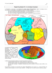 Rappels de géologie (2/3) : La tectonique des plaques