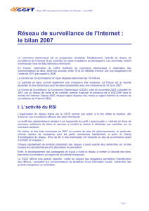 Réseau de surveillance de l`Internet : le bilan 2007