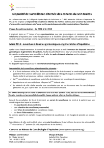 Synopsis du projet - Réseau de Cancérologie d`Aquitaine