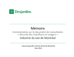 Mémoire - Ville de Montréal