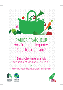 PANIER FRAÎCHEUR vos fruits et légumes à portée de train ! - -