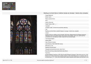 Basilique de Saint-Denis, fenêtres hautes du transept : histoire des