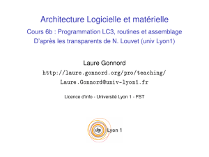 Architecture Logicielle et matérielle - Cours 6b