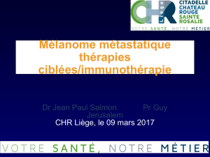 Mélanome métastatique thérapies ciblées/immunothérapie