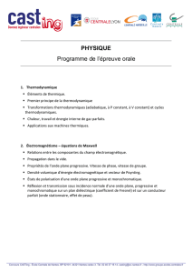 Programme oral physique 2012 - Écoles d`Ingénieurs Écoles d