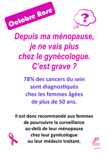 78% des cancers du sein sont diagnostiqués chez les femmes